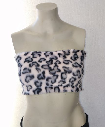 Top animal print blanco XS